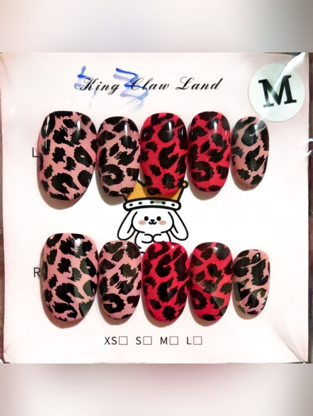 Y2K Hott Pink/Baby Pink Leopard Print Handmade Press On Nails